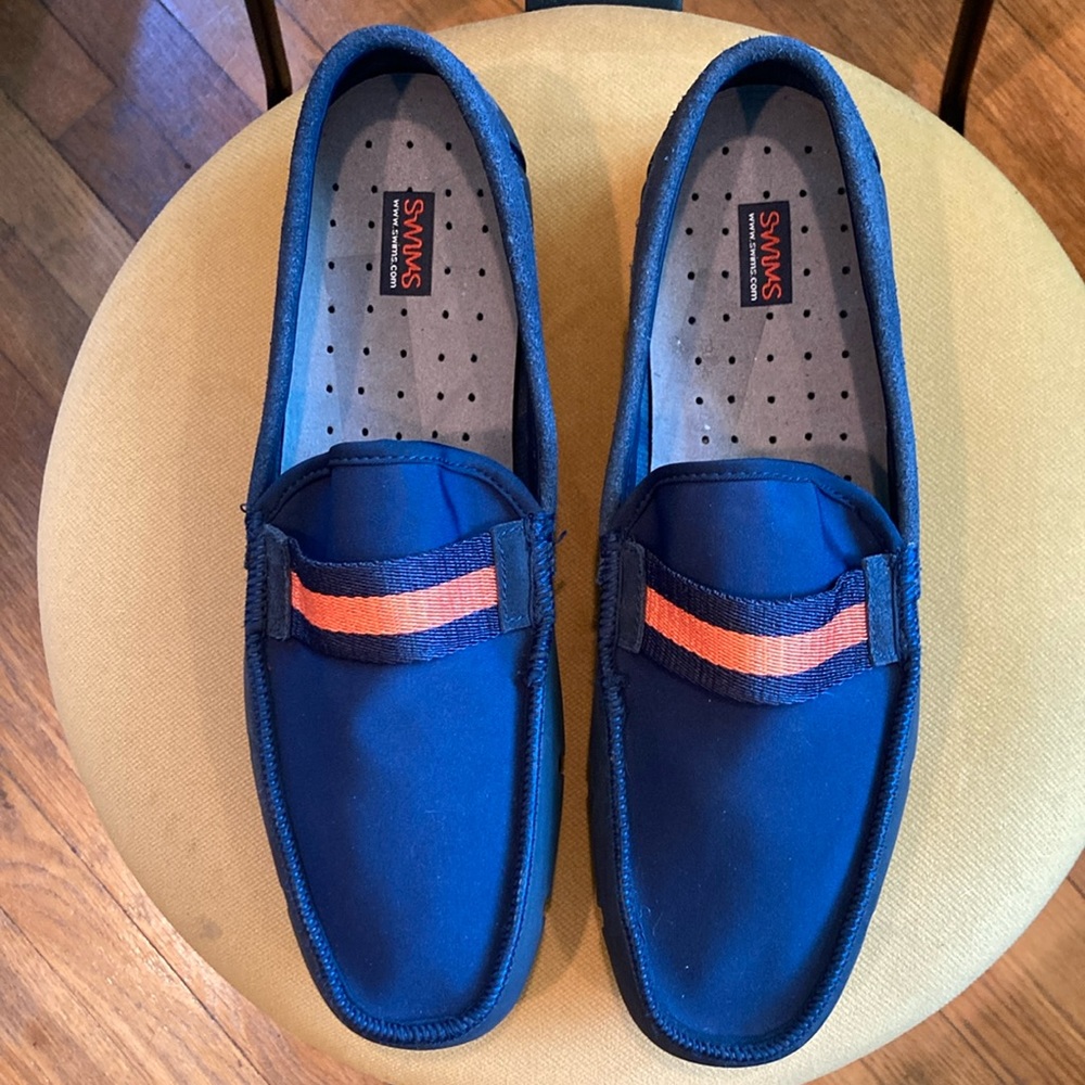 Swim’s Navy and Orange Men’s Loafers, size 12, NWOT